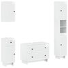 vidaXL Set di Mobili da Bagno da 4 Pezzi EDE Bianco Lucido