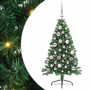 vidaXL Albero di Natale artificiale con luci integrate Verde 120 cm