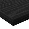 vidaXL Scaffale 4 pcs Nero 60 x 20 x 1,5 cm Legno multistrato