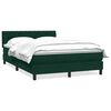 vidaXL Giroletto a Molle con Materasso Verde Scuro 160x210 cm Velluto