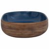 vidaXL Lavabo da Appoggio Marrone e Blu Ovale 59x40x14 cm Ceramica