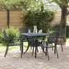 vidaXL Sedia da Giardino 4 pcs Antracite 56 x 65 x 89 cm Acciaio