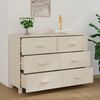 vidaXL Credenza HAMAR ambra 113x40x80 cm in Legno Massello di Pino