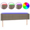 vidaXL Testiera a LED Tortora 183x16x78/88 cm in Tessuto