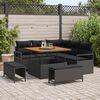 vidaXL Set Divano da Giardino con cuscino 8 pcs Nero Poly Rattan