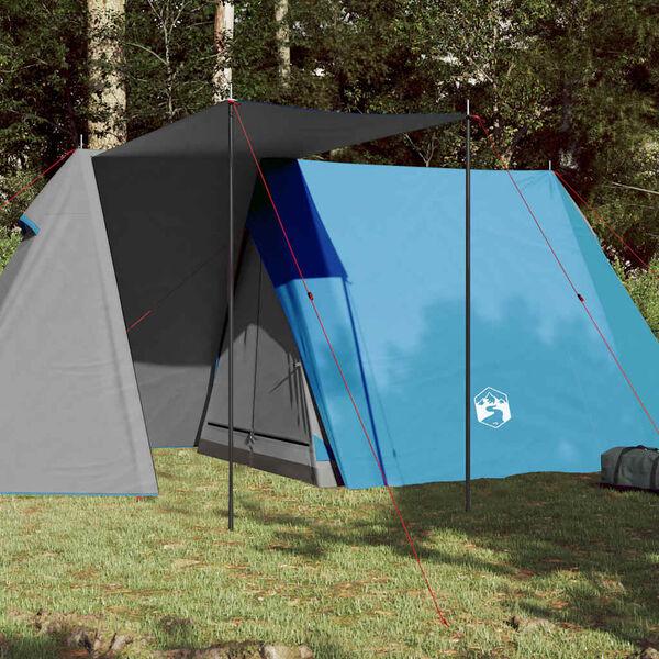 vidaXL Tenda da Campeggio per 3 Persone Blu Impermeabile