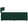 vidaXL Giroletto a Molle con Materasso Verde Scuro 140x190 cm Velluto