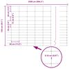 vidaXL Recinzione con Posto Argento 1,5 x 25 m Acciaio