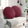 vidaXL Cuscini per Seduta 2 pcs Rosso Vino &Oslash;60 x 21 cm Tessuto