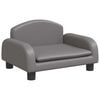 vidaXL Lettino per Cani Grigio 50x40x30 cm in Similpelle