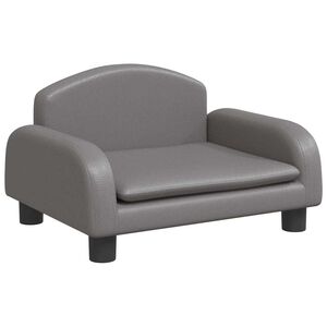 vidaXL Lettino per Cani Grigio 50x40x30 cm in Similpelle