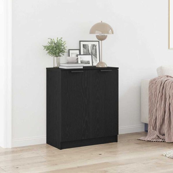 vidaXL Credenza Nero 60 x 30 x 70 cm Legno multistrato