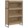 vidaXL Armadio per Libri Rovere Artigianale 80 x 30 x 155 cm