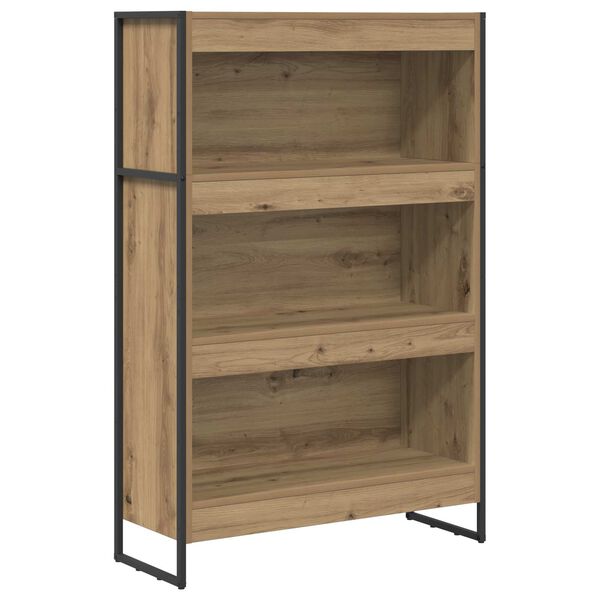 vidaXL Armadio per Libri Rovere Artigianale 80 x 30 x 155 cm