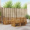 vidaXL Set divani 7 pcs Naturale Legno di Acacia Massello