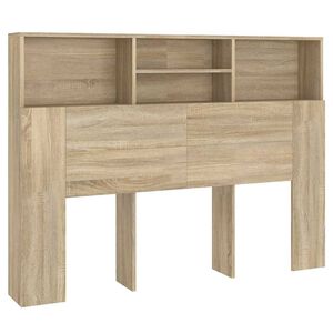 vidaXL Mobiletto con testiera in rovere Sonoma 140x19x103,5 cm
