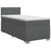 vidaXL Letto box spring con materasso Grigio Scuro 80 x 200 cm Tessuto