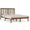 vidaXL Giroletto senza Materasso Ambra in Legno Massello 160x200 cm