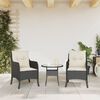 vidaXL Sedie da Giardino con Cuscini 2 pz Nere in Polyrattan