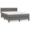 vidaXL Giroletto a Molle con Materasso Grigio 140x190 cm in Similpelle