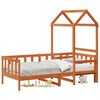 vidaXL Set di Letto per il Giorno 2 pz Marrone cerato Pino massello