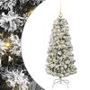 vidaXL Albero di Natale Artificiale con Rami Pieghevoli Verde e Bianco