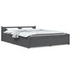 vidaXL Giroletto con Cassetti Grigio 140x190 cm