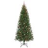 vidaXL Albero di Natale artificiale con 300 LED Verde 210 cm PE e PVC