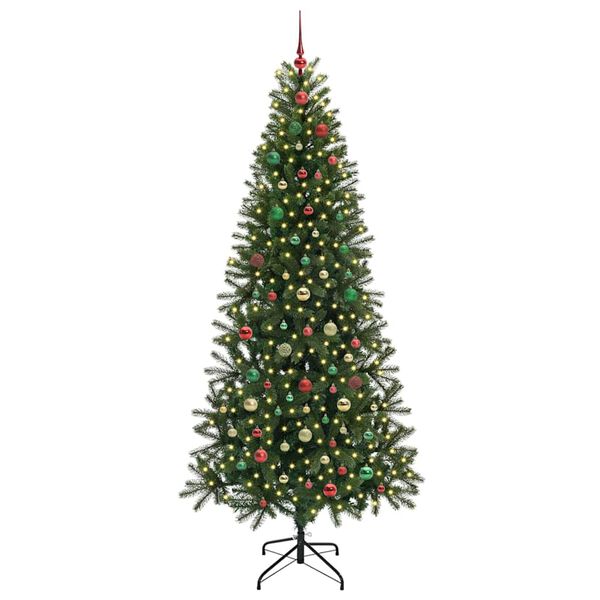 vidaXL Albero di Natale artificiale con 300 LED Verde 210 cm PE e PVC