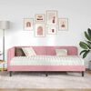 vidaXL Cornice del letto ad angolo Rosa 90 x 200 cm Velluto