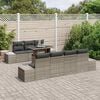 vidaXL Set Divano da Giardino con cuscino 8 pcs Grigio