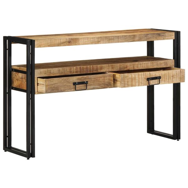 vidaXL Tavolo consolle 120 x 33 x 75 cm legno massello di mango