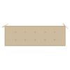 vidaXL Panca da Giardino con Cuscino Beige 150 cm Legno di Teak