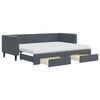 vidaXL Divano Letto Estraibile Cassetti Grigio Scuro 80x200cm Velluto