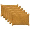 vidaXL Federa 6 pz HOUTEN Giallo 40 x 60 cm Fleece in microfibra