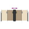 vidaXL Tenda da Sole Laterale Retrattile Beige 100x600 cm