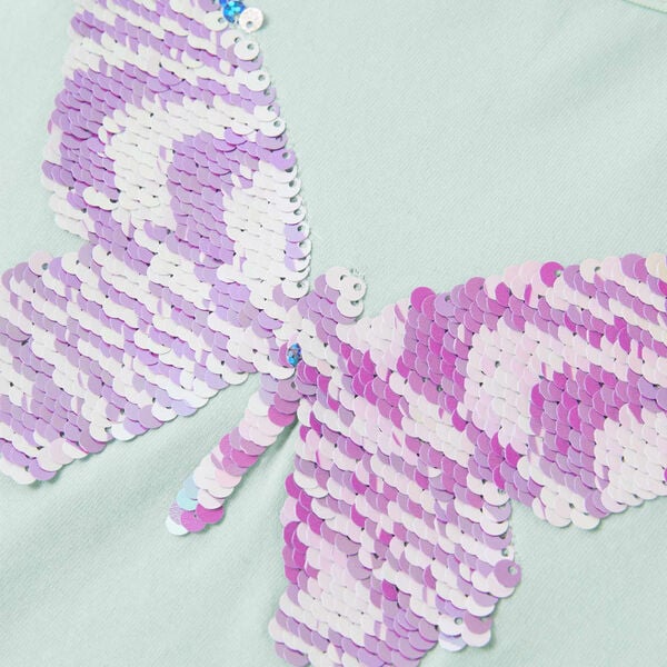 Maglietta Bambina Maniche Aletta Menta Chiaro 92