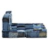 vidaXL Set Cuscini per Divani Pallet 2pz Blu Denim Patchwork