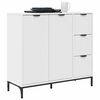 vidaXL Credenza Bianco 89,5 x 33 x 82 cm Legno multistrato