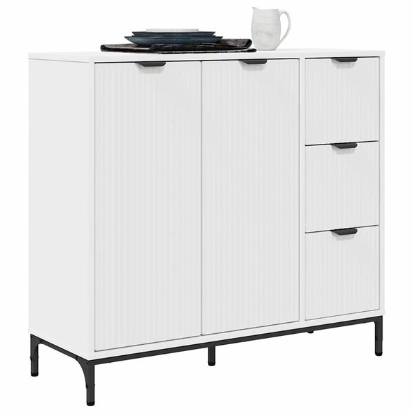 vidaXL Credenza Bianco 89,5 x 33 x 82 cm Legno multistrato