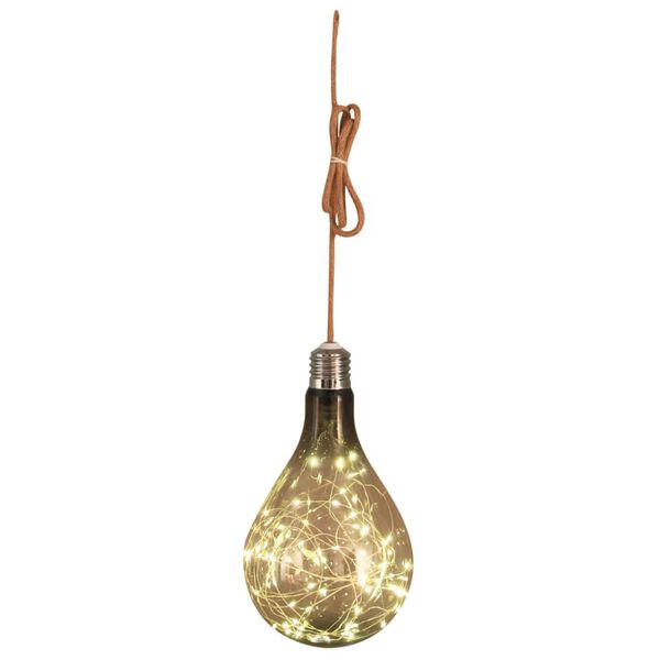 Luxform Lighting Luce LED Pera Fum&eacute; Batteria Stringa PS160 Trasparente