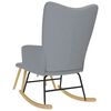 vidaXL Poltrona a Dondolo con Poggiapiedi Grigio chiaro in Tessuto