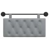 vidaXL Testata appesa Grigio chiaro 100 x 55 x 7 cm Tessuto