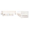 vidaXL Set Divani da Giardino su Pallet 6 pz in Legno Bianco