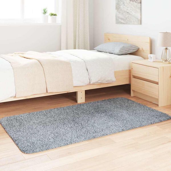 vidaXL Tappeto Shaggy a Pelo Lungo NAVARRA Grigio Chiaro 80x150 cm