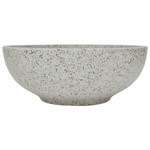 vidaXL Lavabo da Appoggio Grigio Rotondo &Phi;41x14 cm Ceramica