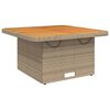 vidaXL Tavolo da Giardino Beige 80x80x71cm Polyrattan e Legno Acacia