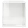 vidaXL Tavolino Bianco Lucido 33x33x34,5 cm in Truciolato