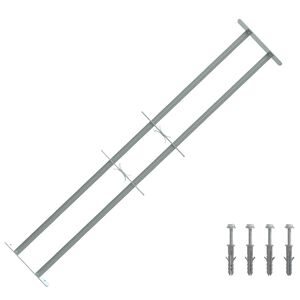 vidaXL Griglia di Sicurezza per Finestre con 2 Traverse 3 pz