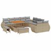 vidaXL Set Divano da Giardino con cuscino 13 pcs beige e grigio chiaro